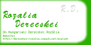 rozalia derecskei business card