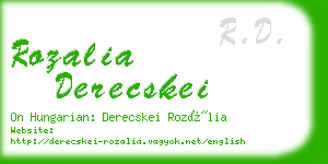 rozalia derecskei business card